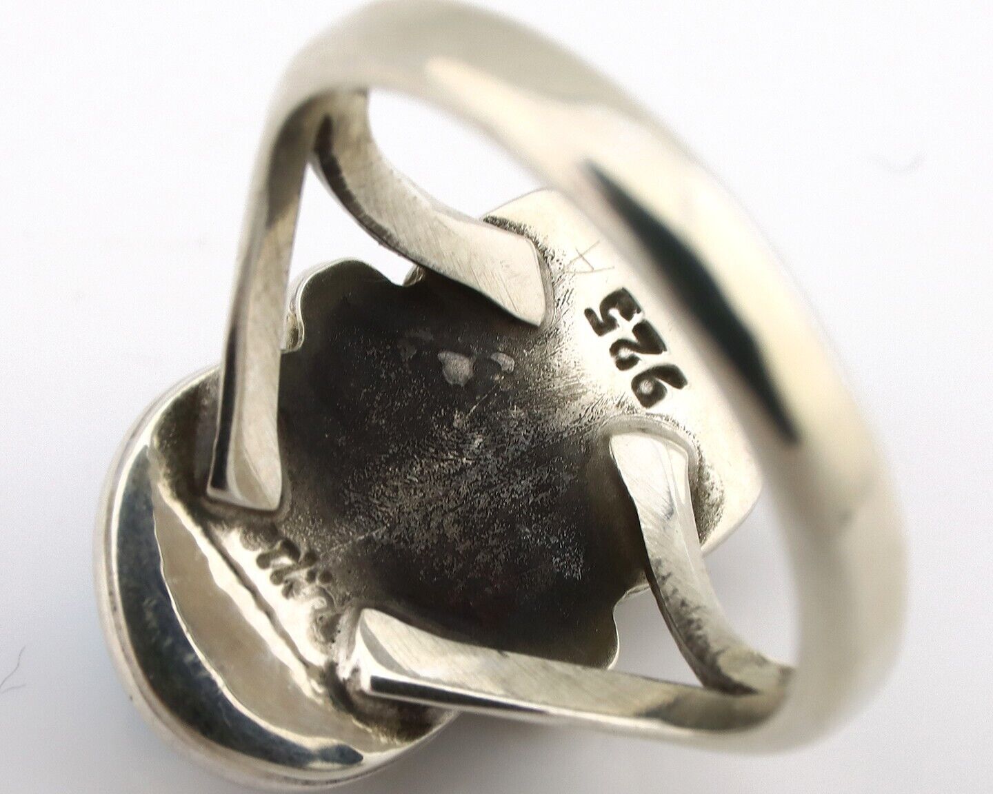Navajo Ring 925 Silver SB Turquoise & Red Coral Native American Artist C.80s