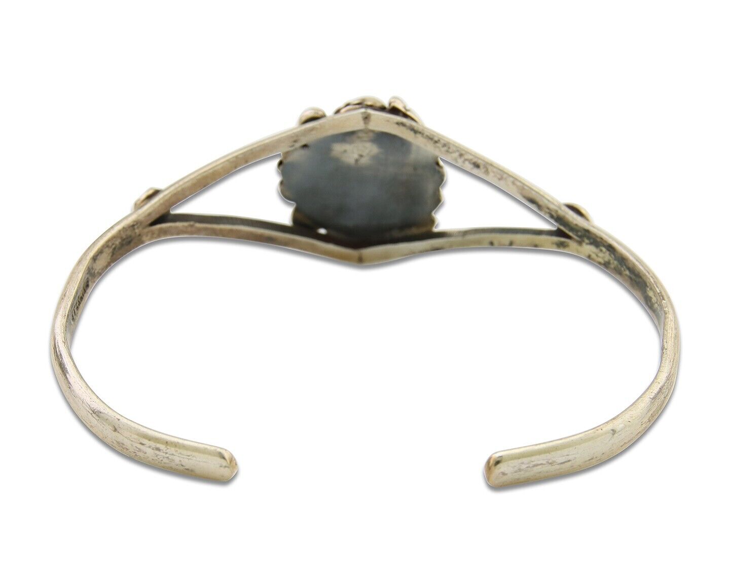 Navajo Bracelet 925 Silver Cuff Turquoise Handmade Native Artist C.80's