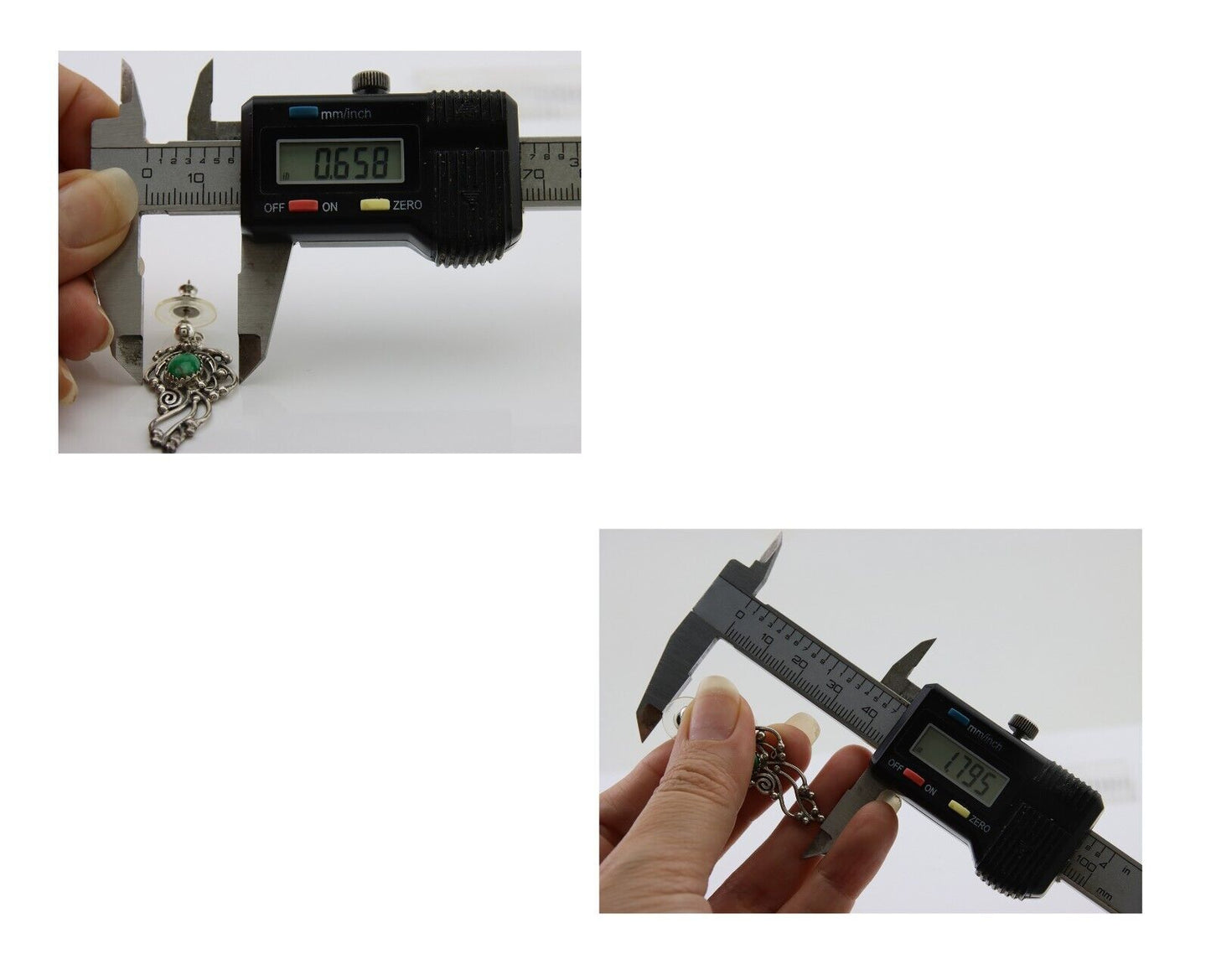 Navajo Shield Earrings 925 Silver Natural Turquoise Native American Artist C80s