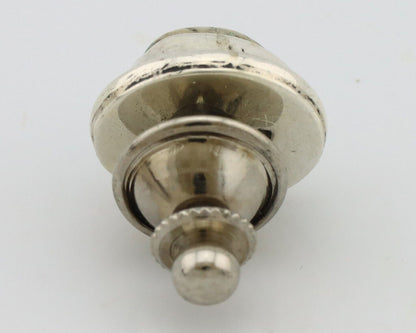 Navajo Tie Tack 925 Silver Natural Mined Turquoise Native American Artist C.80's