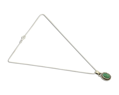 Navajo Necklace 925 Silver Natural Kingman Turquoise Native Artist C.2008