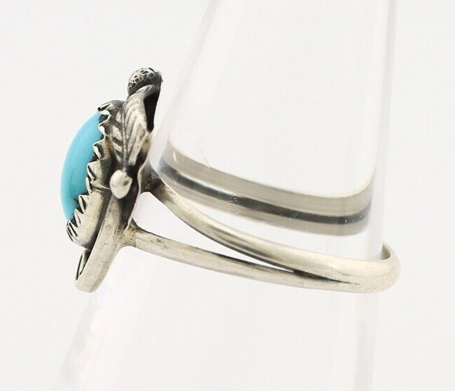 Navajo Ring 925 Silver Turquoise Artist Signed SkyStone Creations C.80's