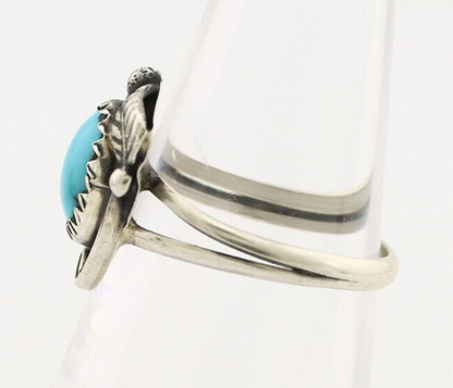 Navajo Ring 925 Silver Turquoise Artist Signed SkyStone Creations C.80's