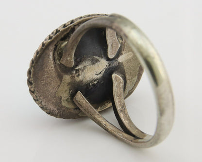 Navajo Handmade Ring 925 Silver Natural Turquoise Native Artist C.80's