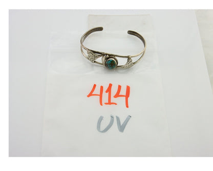 Navajo Bracelet 925 Silver Turquoise Cuff Native American Artist C.80's