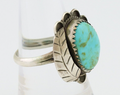 Navajo Handmade Ring 925 Silver Kingman Turquoise Native American Artist C.80's