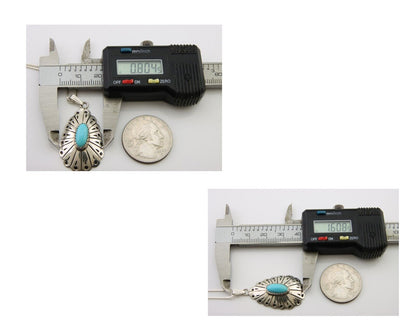 Navajo Necklace 925 Silver Natural Turquoise Native American Artist C.80's