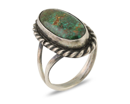 Navajo Handmade Ring 925 Silver Turquoise Native American Artist C.80's