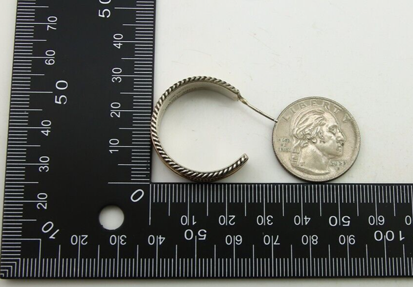 Navajo Earrings 925 Silver & Gold Handmade Artist Signed Tom Hawk C.80's