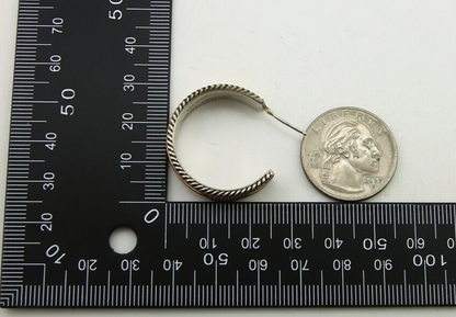 Navajo Earrings 925 Silver & Gold Handmade Artist Signed Tom Hawk C.80's