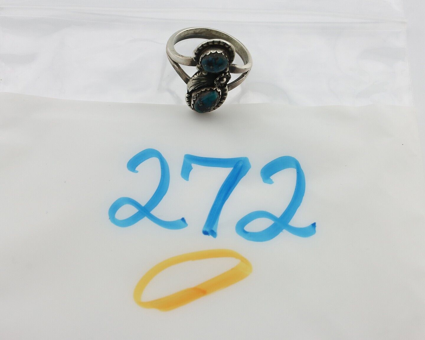 Navajo Ring 925 Silver Natural AAA Blue Morenci Turquoise Signed Tom Willeto C80