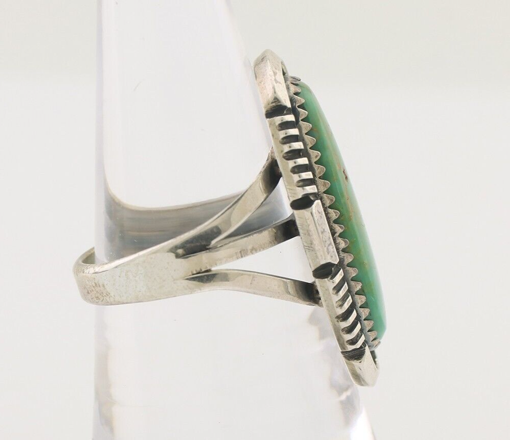 Navajo Ring 925 Silver Natural Turquoise Artist Signed William Denetdale C.80's