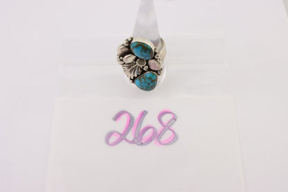 Navajo Handmade Ring 925 Silver Natural Tuquoise Artist Signed D Zachary C.80's