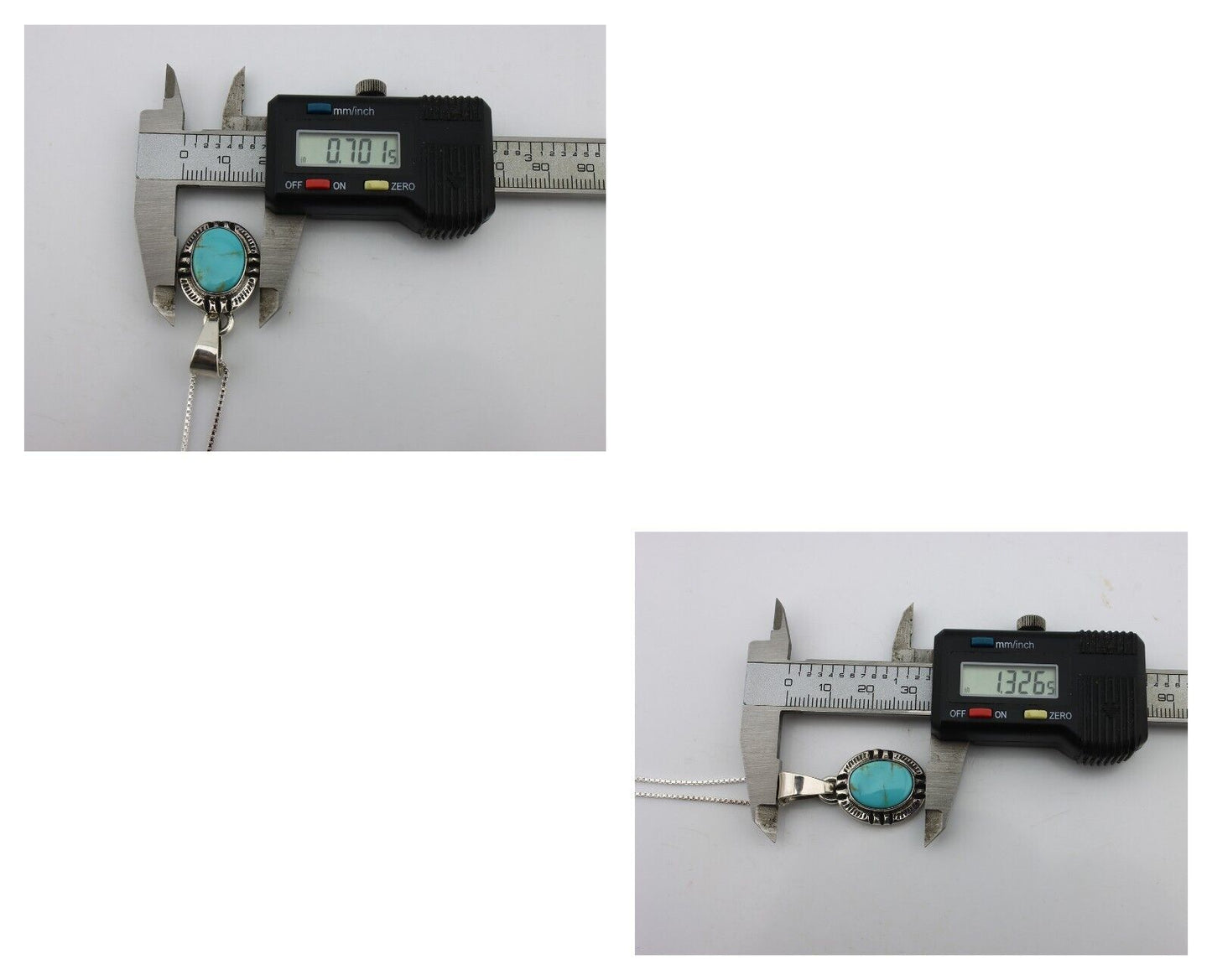 Navajo Necklace 925 Silver Arizona Turquoise Handmade Signed Gecko C.90's