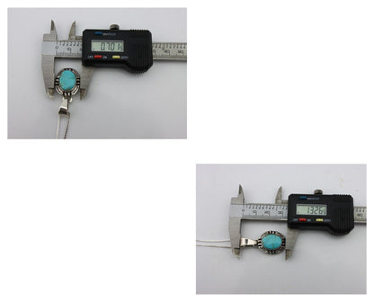 Navajo Necklace 925 Silver Arizona Turquoise Handmade Signed Gecko C.90's