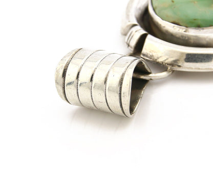 Navajo Pendant .925 Silver Royston Turquoise Signed Artist FT C.80's