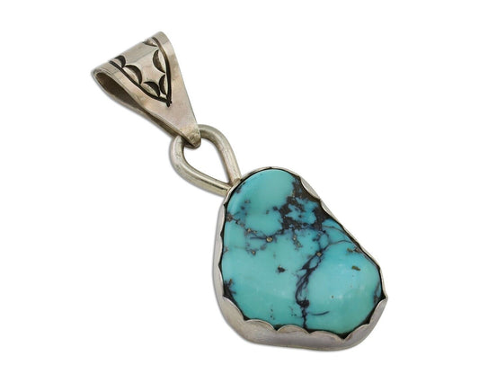 Navajo Necklace Pendant 925 Silver Turquoise Artist Tony Guerro C.80's