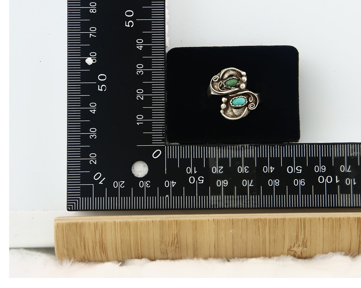 Vintage Navajo Ring 925 Sterling Silver Traditional Authentic Turquoise
