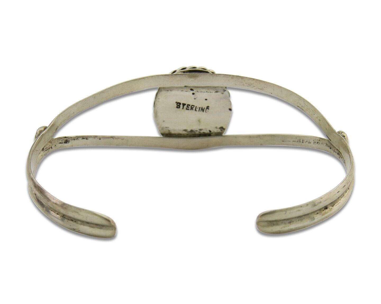 Navajo Cuff Bracelet 925 Silver Turquoise Native American Artist Handmade C.80's