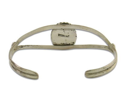 Navajo Cuff Bracelet 925 Silver Turquoise Native American Artist Handmade C.80's