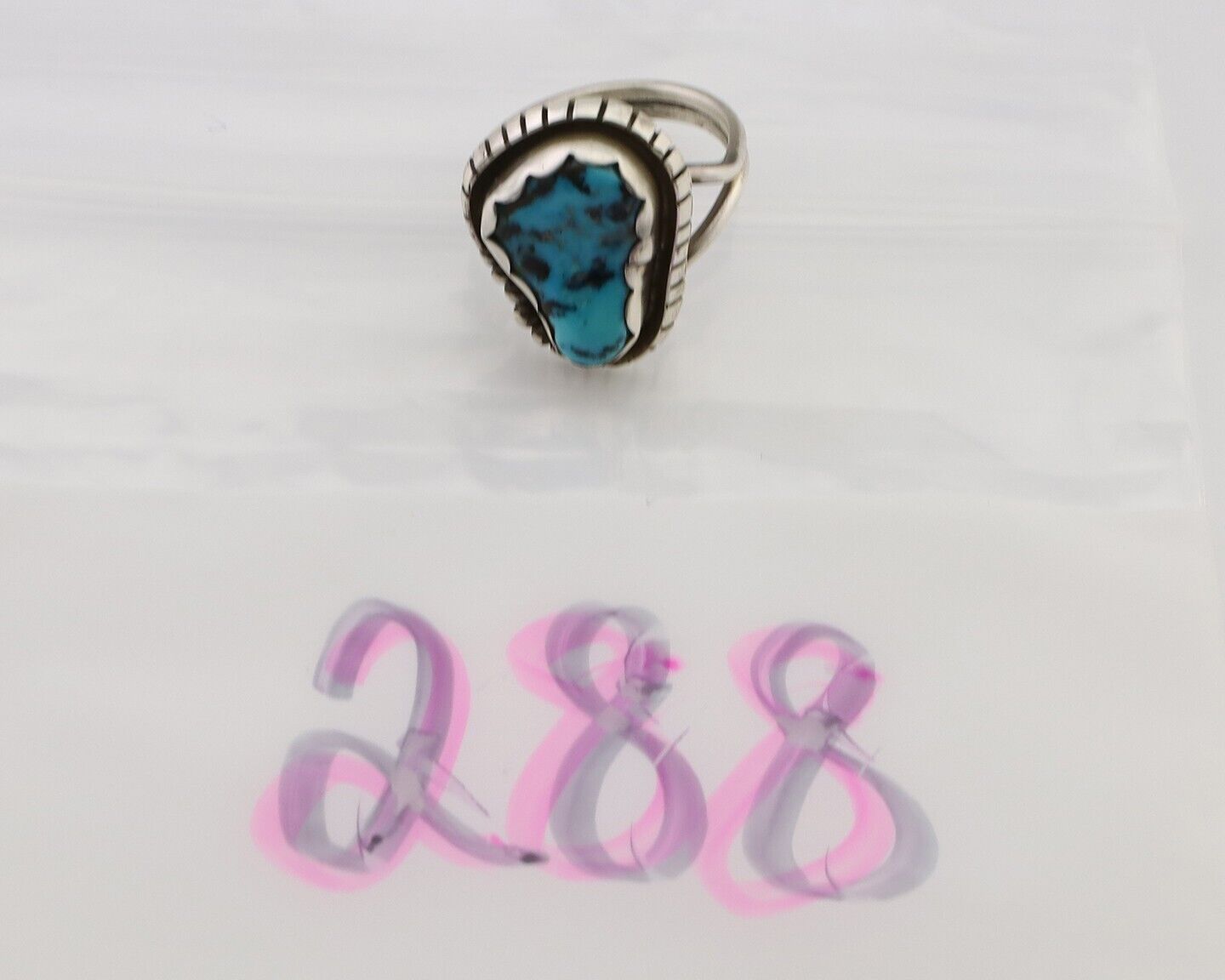 Navajo Handmade Ring 925 Silver Turquoise Signed Tony Guerro C.80's
