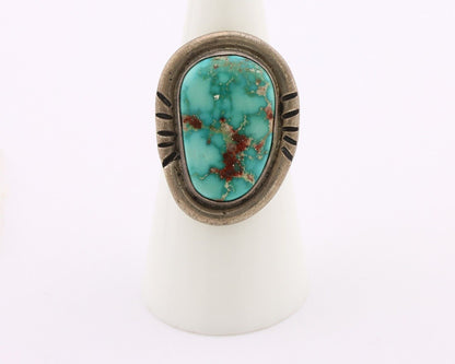 Navajo Ring .925 Silver Blue Turquoise Artist Signed Doug Zachary C.80's