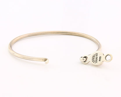 Navajo Bracelet Sterling Silver Natural Red Coral Artist Signed Sunrise