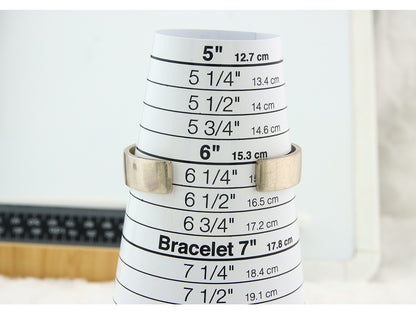 Vintage Hopi Bracelet 925 Silver Signed CUCH & Mountains Authentic Traditional