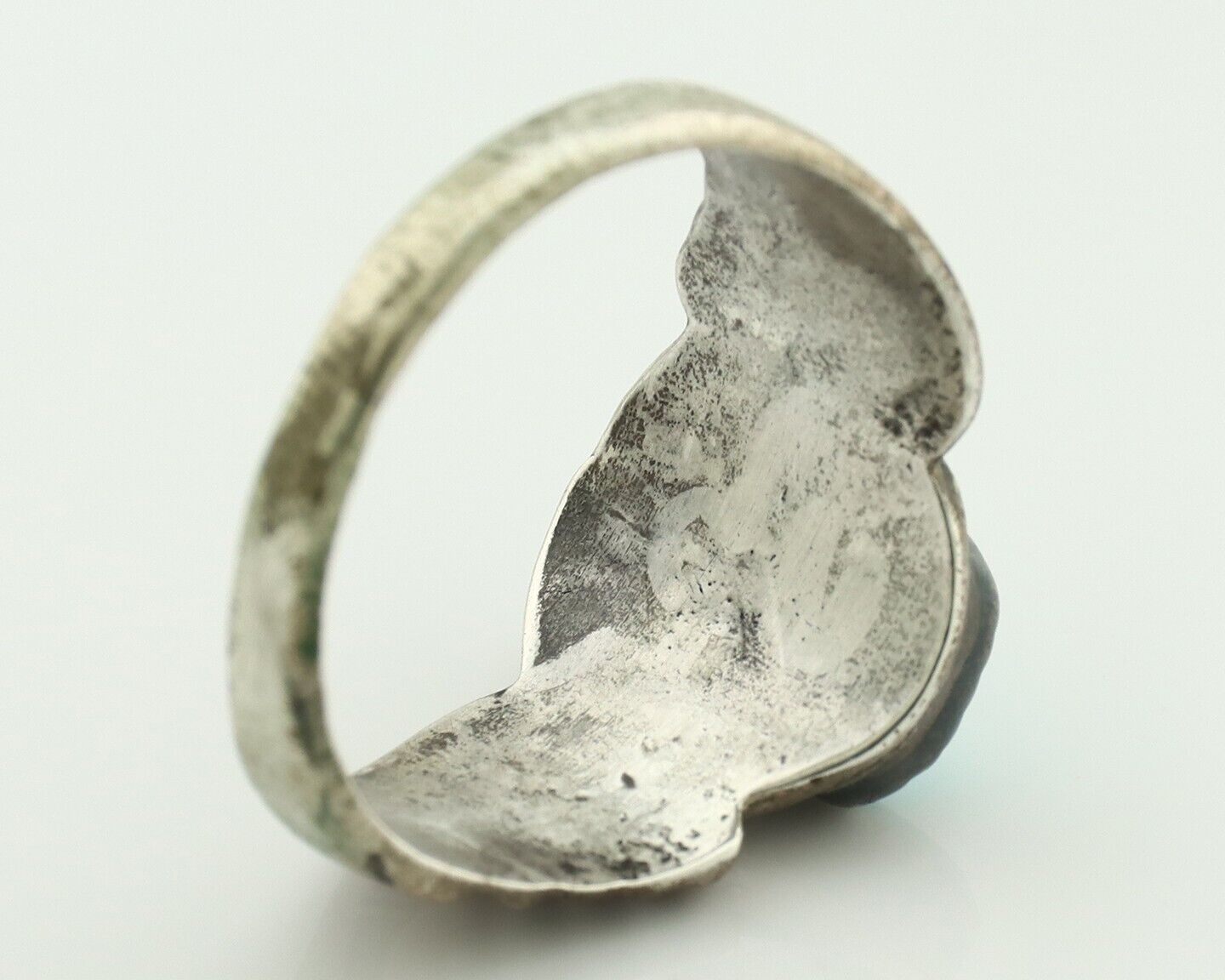 Zuni Ring .925 Silver Natural Sleeping Beauty Turquoise Native Artist C.80's