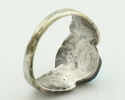 Zuni Ring .925 Silver Natural Sleeping Beauty Turquoise Native Artist C.80's