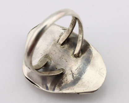 Navajo Handmade Ring 925 Silver Turquoise Native American Artist C.80's