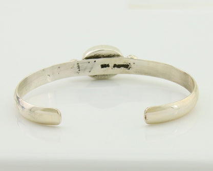 Navajo Cuff Bracelet Blue Turquoise 925 Silver Native American Artist C.80's