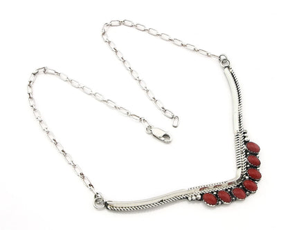 Navajo Squash Necklace Earring Set Sterling Silver Signed Lester Jackson C.80's