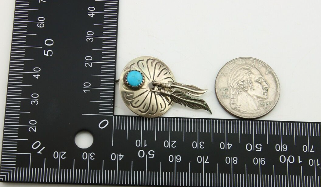 Navajo Earrings 925 Silver Concho Hand Stamped Native Artist C.80's