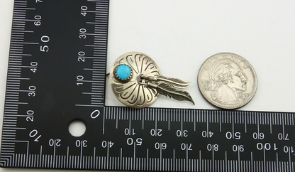 Navajo Earrings 925 Silver Concho Hand Stamped Native Artist C.80's
