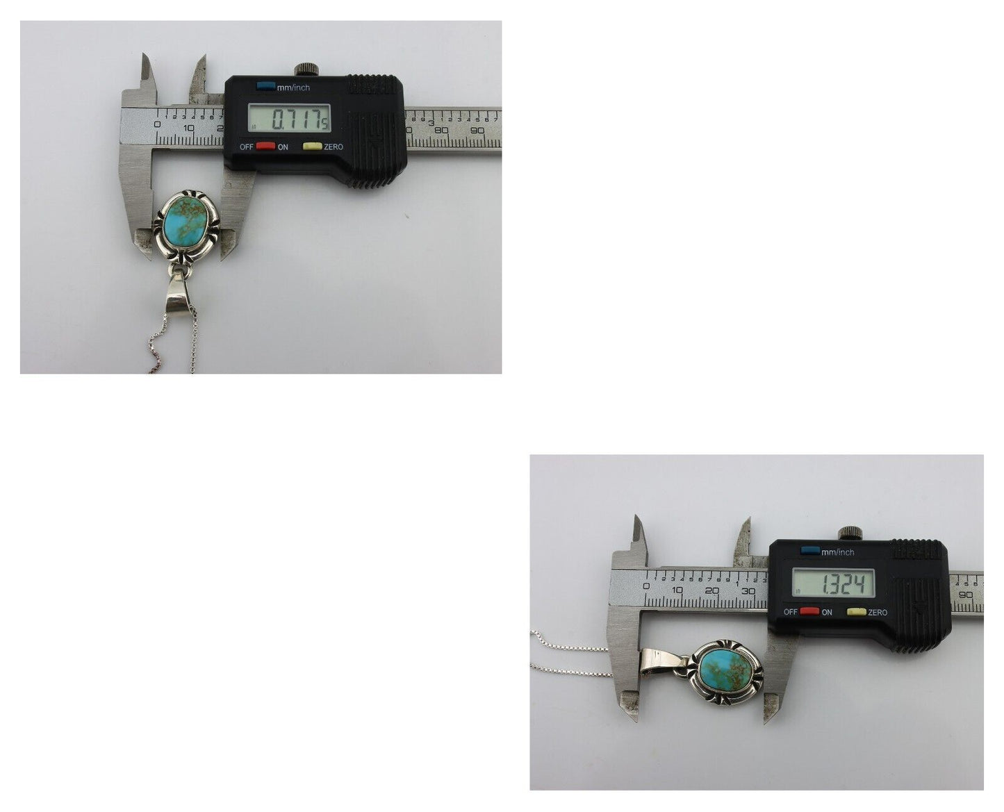 Navajo Necklace 925 Silver Arizona Turquoise Handmade Signed Gecko C.90's