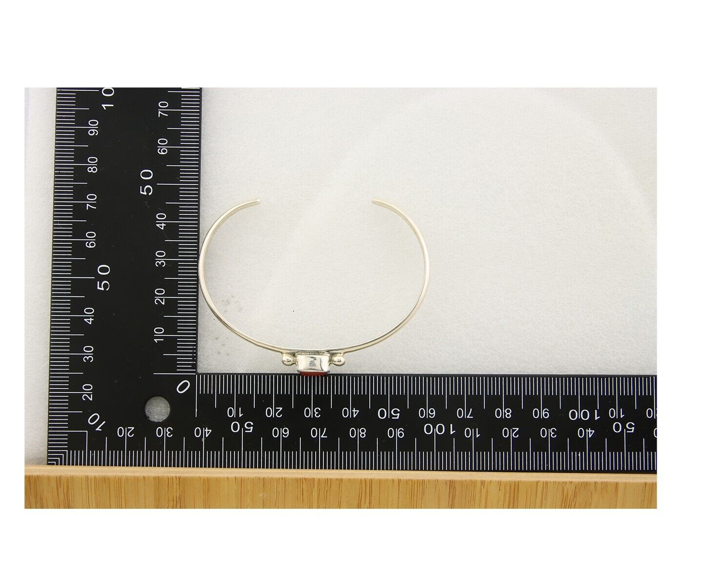 Navajo Bracelet .925 Silver Natural Red Coral Cuff Native American Artist C.80's