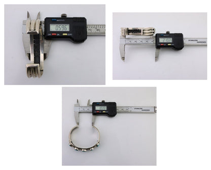 Navajo Cuff Bracelet 925 Silver Natural Blue Turquoise Signed M Montoya C.80's