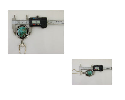 Navajo Necklace 925 Silver Natural Turquoise Artist Signed Mike Begay C.80's
