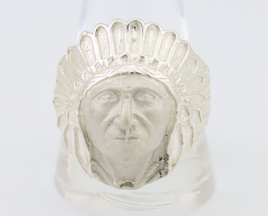Indian Chief Ring 925 Sterling Silver SOLID CAST 925 STERLING SILVER Size 12