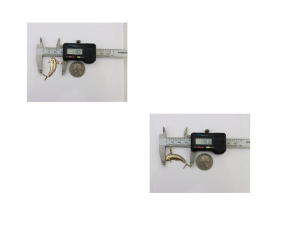 Men 14k Solid Gold Mahi Mahi Dorado Fish Pendant Medium Size 1/2 in x 1 1/2 in