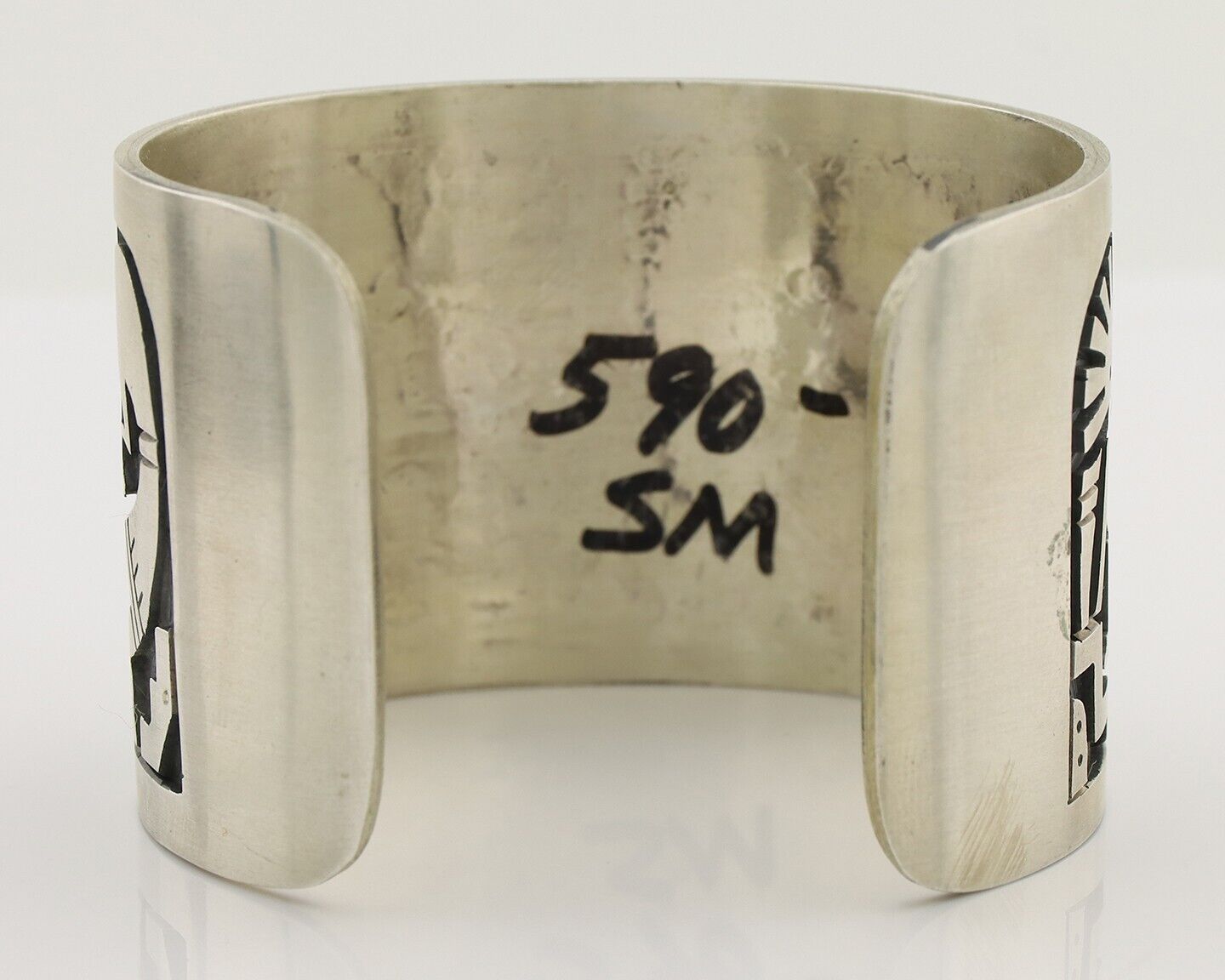 Navajo Kokopelli Bracelet 925 Silver Native American Artist Handmade C.80's