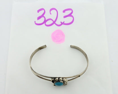 Navajo Slave Bracelet 925 Silver Arizona Turquoise Native American Artist C.80's