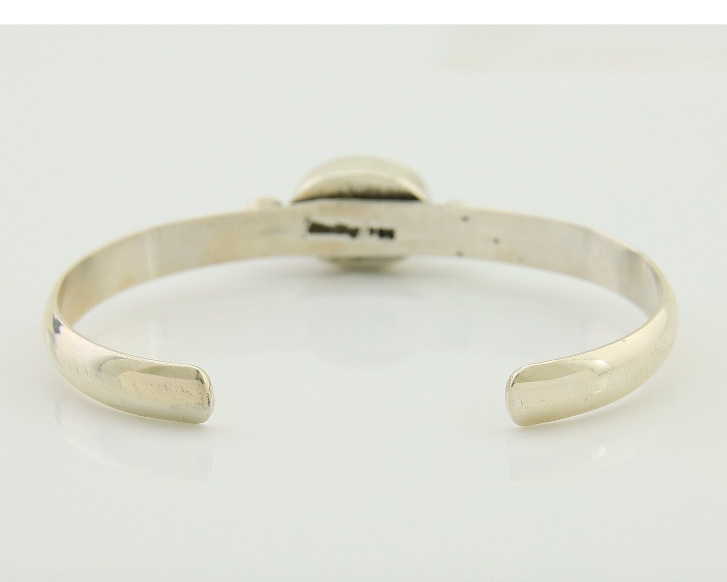 Navajo Cuff Bracelet Blue Turquoise 925 Silver Native American Artist C.80's