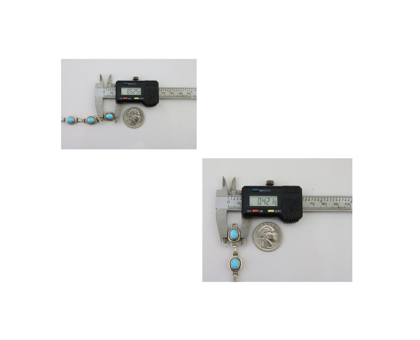 Navajo Bracelet 925 Silver Natural Blue Turquoise Native American Artist C.80's