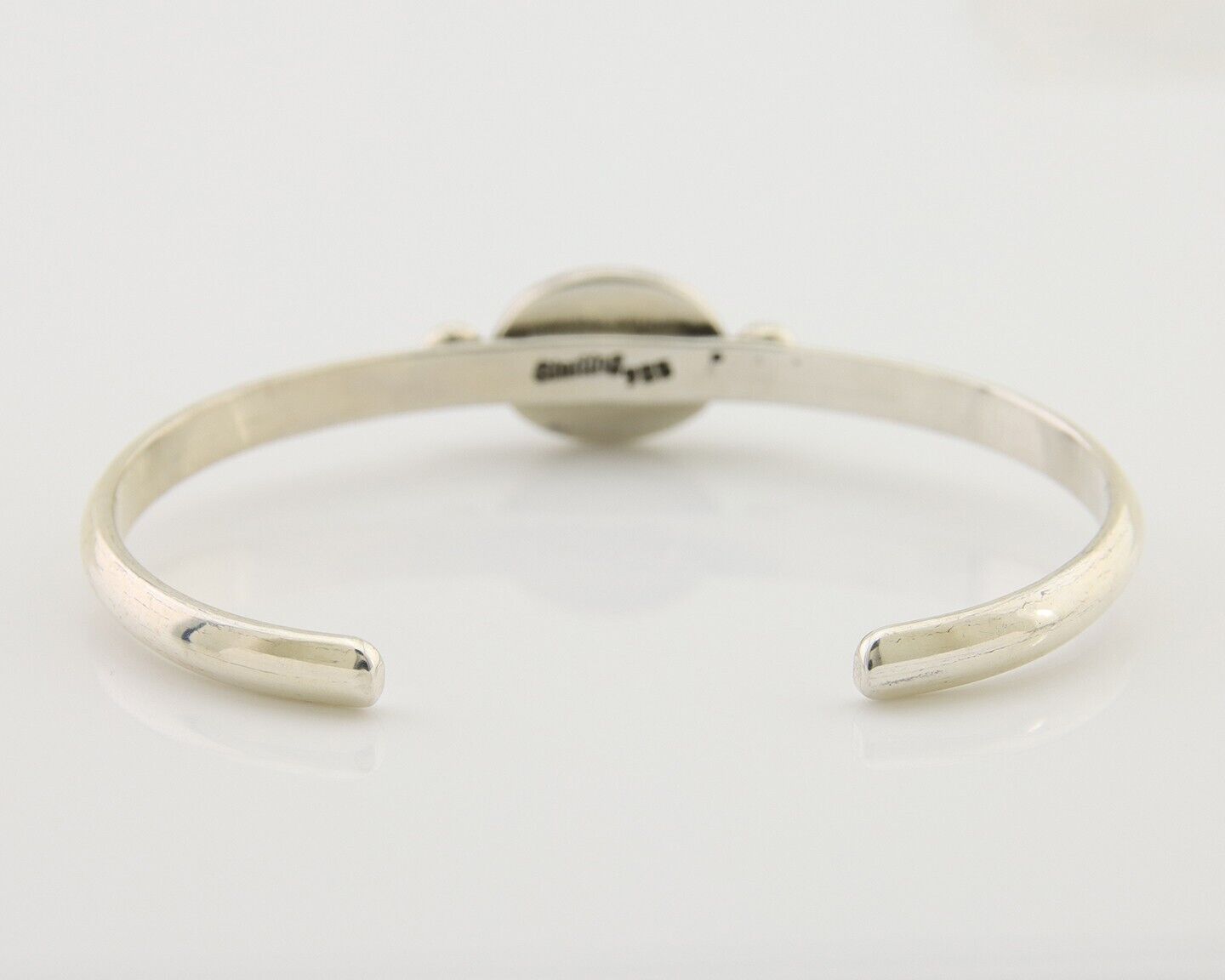 Navajo Kingman Turquoise Bracelet 925 Silver Artist Native American C.80's