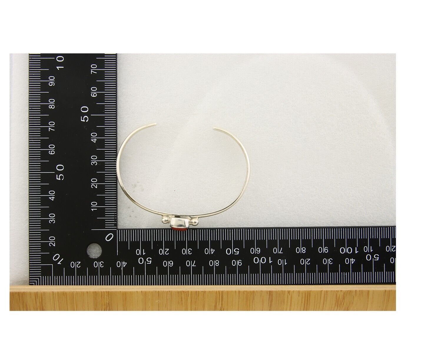 Navajo Bracelet .925 Silver Natural Red Coral Cuff Native American Artist C.80's