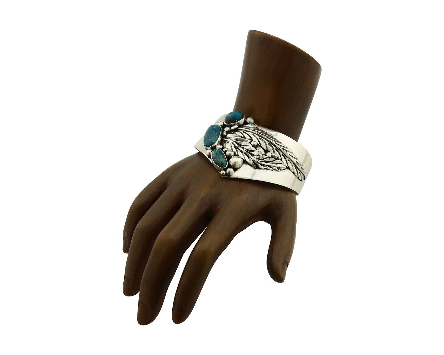 Navajo Bracelet 925 Silver Natural Blue Turquoise Signed David Zachary C.80's