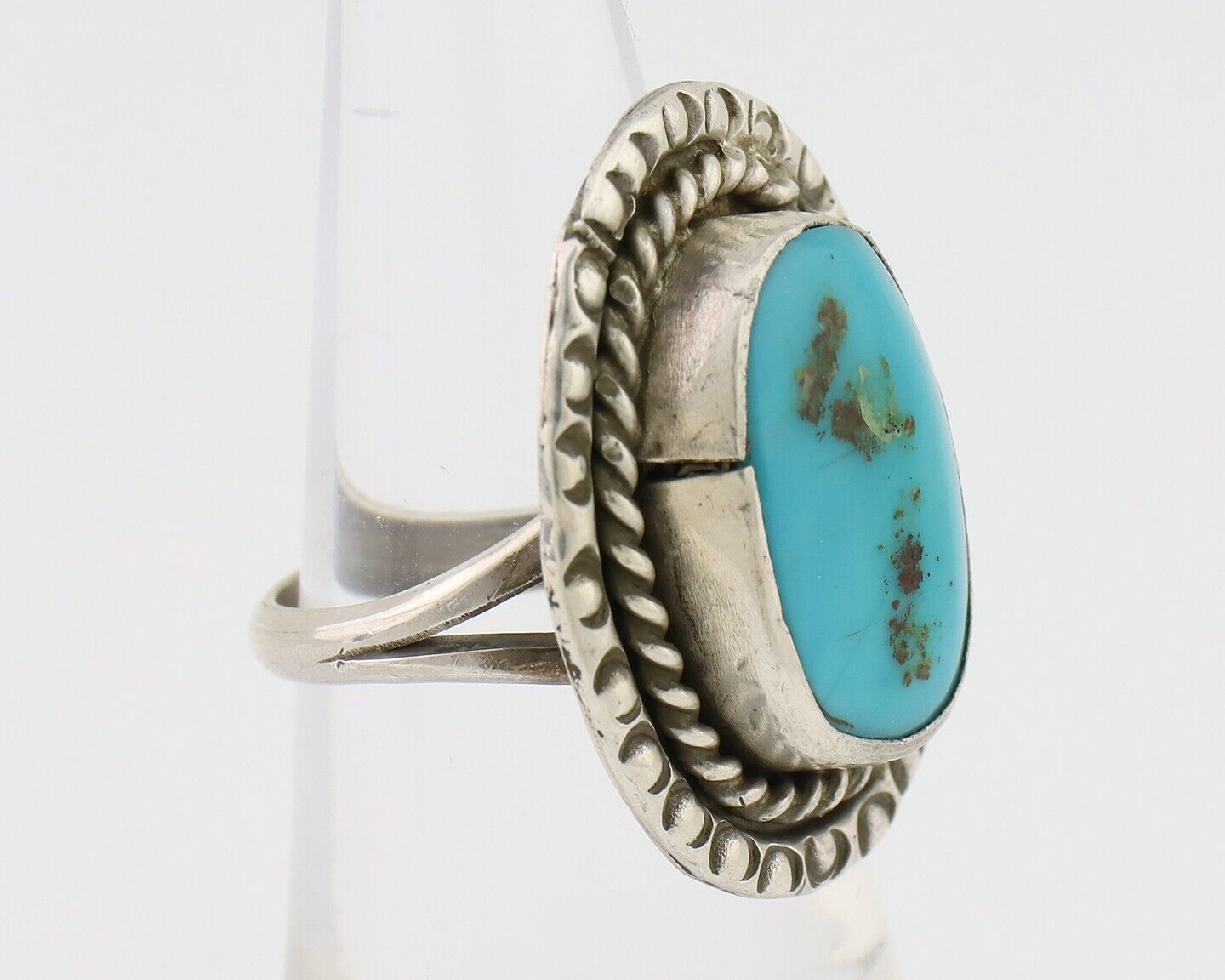 Navajo Handmade Ring 925 Silver Turquoise Native American Artist C.80's