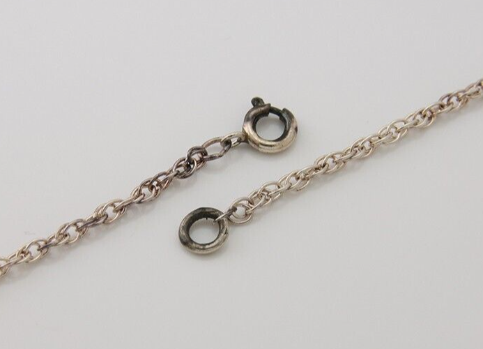 Navajo Necklace 925 Silver Natural Turquoise Artist Signed Elaine Becenti C.80's